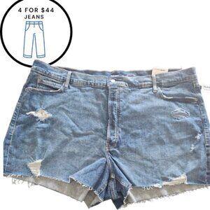 Old Navy High Rise Secret Smooth Pockets Straight Plus Size Button Fly shorts